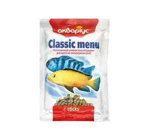 Корм для риб Акваріус класик меню палички 40г