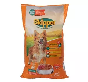 Сухий корм для дорослих собак Skipper курка та яловичина 3 кг