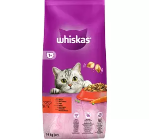 Сухий корм Whiskas (Віскас) для дорослих кішок з яловичиною, 14 кг