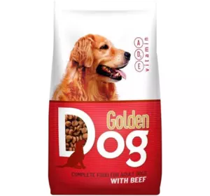 Сухий корм "Golden Dog"-для дорослих собак усіх порід з яловичиною, 10кг