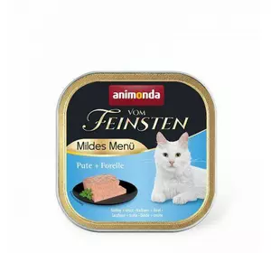 Вологий корм Animonda Vom Feinsten для дорослих котів, з індичкою та фореллю, 100 г