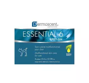 Dermoscent (Дермосент) Essential 6 spot-on - Засіб для догляду за шкірою та шестью кішок(4піп.х0.6 мл)