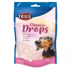 Ласощі для собак Trixie (TX-31643) Vitamin Drops with Yoghurt дропси для собак з йогуртом 200 г