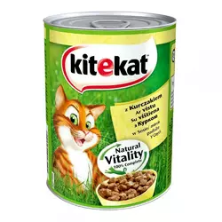 Kitekat Natural Vitality Консерви для кішок з куркою в соусі / 400 гр