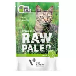 Вологий корм для котів Vet Expert Raw Paleo Sterilised Cat Game з дичиною 100г