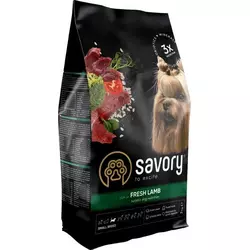 Сухий корм для собак малих порід Savory зі свіжим м'ясом ягняти 3 кг