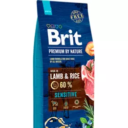 Сухий корм Бріт Brit Premium Sensitive Lamb з ягням для дорослих собак із чутливим травленням, 15 кг