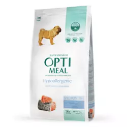 Гіпоалергенний сухий корм Optimeal з лососем для дорослих собак середніх та великих порід 12 кг