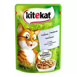 Kitekat Natural Vitality (Пауч) Консерви для кішок з телятиною в соусі / 100 гр
