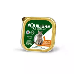 Паштет Equilibre для дорослих та стерилізованих кішок з птицею та кабачком ламістер 85 г