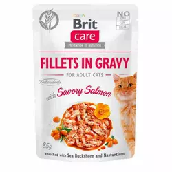 Вологий корм для котів Бріт Brit Care Cat pouch 85 г (пікантний лосось у соусі)