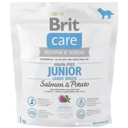 Сухий корм для цуценят гігантських порід Бріт Brit Care GF Junior Large Breed Salmon&Potato 1 кг