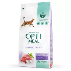 Сухий корм Optimeal для котів з ефектом виведення шерсті качка 10 кг
