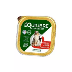 Паштет Equilibre для дорослих собак з яловичиною та зеленим горошком ламістер 300 г