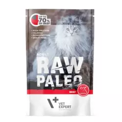 Вологий корм для котів Vet Expert Raw Paleo Adult Cat Beef з яловичиною 100г