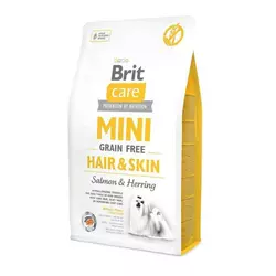 Сухий корм для дорослих собак маленьких порід Бріт Brit Care Mini Grain Free Hair&Skin 2 кг