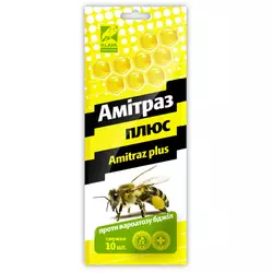 Амітраз плюс смужки №10 від вароатозу бджіл, (термін до 10.2023)