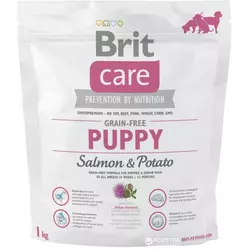 Сухий корм для цуценят Бріт Brit Care GF Puppy Salmon&Potato, 1 кг