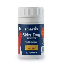 Вітаміни Skin Smartis Premium для здорової шкіри та шерсті собак 60 таблеток