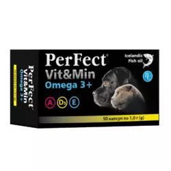Добавка PerFect для собак та котів Vit&Min Omega 3 + (50 капсул по 1 г), Витсинтез
