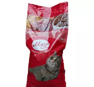 Збалансований сухий корм Мяу! для дорослих кішок з печінкою, 14 кг