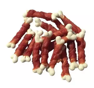 Ласощі Lucky Star кальцієва кістка з качиним в'яленим м'ясом 500 г (6.5 см) / DM003B Ласощі Lucky Star кальцієва кістка з качиним в'яленим м'ясом 500 г (6.5 см) / DM003B