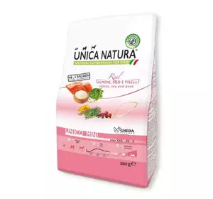 Сухий корм для собак Геда Gheda Unica Natura Unico Maxi корм для великих порід собак (лосось, рис та горох), 800 г Сухий корм для собак Геда Gheda Unica Natura Unico Maxi корм для великих порід собак (лосось, рис та горох), 800 г