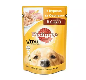 Pedigree (Педігрі) вологий корм для собак з куркою та овочами в соусі 100 г Pedigree (Педігрі) вологий корм для собак з куркою та овочами в соусі 100 г