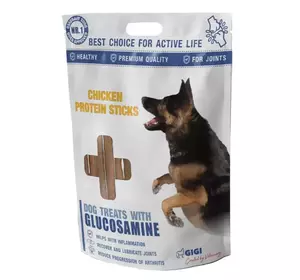 Смаколики GiGi "Курячі протеїнові палички" / ласощі Chicken Protein Sticks 85 г Смаколики GiGi "Курячі протеїнові палички" / ласощі Chicken Protein Sticks 85 г