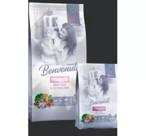 Корм для стерилізованих котів Бенвенуті Benvenuti Sterilizzati з куркою 3 кг Корм для стерилізованих котів Бенвенуті Benvenuti Sterilizzati з куркою 3 кг