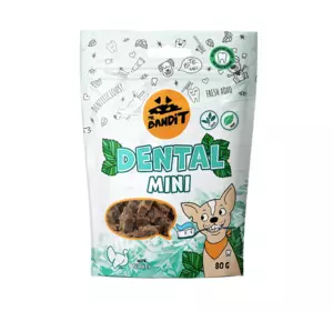 Ласощі для собак Містер Бандіт Mr.Bandit Дентал Міні для здоров'я зубів собак малих порід з індичкою, 80 г Ласощі для собак Містер Бандіт Mr.Bandit Дентал Міні для здоров'я зубів собак малих порід з індичкою, 80 г