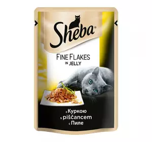 Вологий корм Sheba (Шеба) cig POU для дорослих котів з куркою в соусі 85 г (блок 28 шт) Вологий корм Sheba (Шеба) cig POU для дорослих котів з куркою в соусі 85 г (блок 28 шт)