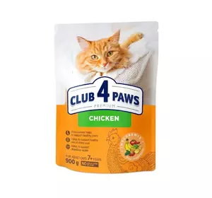 Повнораціонний сухий корм CLUB 4 PAWS (Клуб 4 Лапи) Преміум з куркою для кішок від 7 років, 900 г Повнораціонний сухий корм CLUB 4 PAWS (Клуб 4 Лапи) Преміум з куркою для кішок від 7 років, 900 г