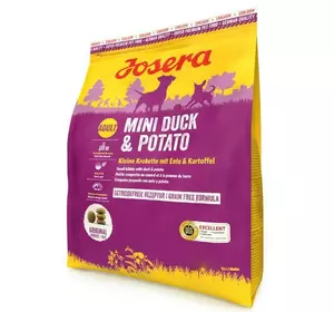 Сухий корм Josera Mini Duck & Potato (Міні Дак енд Потейто) для дорослих собак дрібних порід, 3 кг Сухий корм Josera Mini Duck & Potato (Міні Дак енд Потейто) для дорослих собак дрібних порід, 3 кг