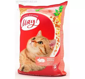 Сухий корм Мяу для дорослих кішок з кроликом 1 кг (на вагу) Сухий корм Мяу для дорослих кішок з кроликом 1 кг (на вагу)