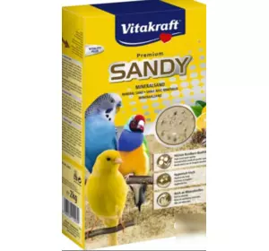 Пісок для птахів "Vitakraft Sandy з мінералами" вбираючий 2кг. Пісок для птахів "Vitakraft Sandy з мінералами" вбираючий 2кг.