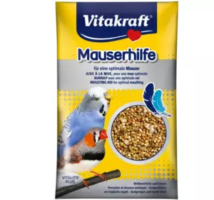 Вітаміни Vitakraft "Mauserhilfe" для хвилястих папуг та екзотичних птахів (під час линьки), насіння 20 г