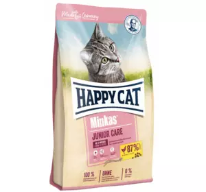 Сухий корм Happy Cat Minkas Junior Care для кошенят з 4 до 6 місяців з птицею, 10 кг Сухий корм Happy Cat Minkas Junior Care для кошенят з 4 до 6 місяців з птицею, 10 кг