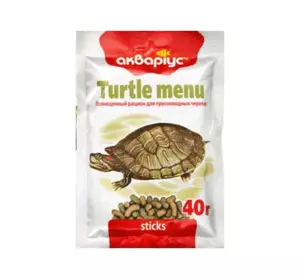 Корм для черепах Turtle Menu (Туртл Меню) палички 40 г, Акваріус Корм для черепах Turtle Menu (Туртл Меню) палички 40 г, Акваріус