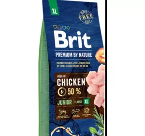 Сухий корм Бріт Brit Premium Junior XL для цуценят і молодих собак гігантських порід, 3 кг