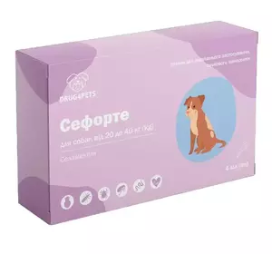 Краплі від бліх і кліщів Сефорте для собак вагою від 20 до 40 кг (4 мл 1 піпетка) Краплі від бліх і кліщів Сефорте для собак вагою від 20 до 40 кг (4 мл 1 піпетка)