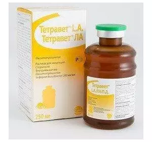 Тетравет ЛА 250 мл Сева (Окситетрациклін 20%) Тетравет ЛА 250 мл Сева (Окситетрациклін 20%)