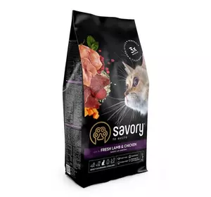 Сухий корм Savory Adult Cat Steril Fresh Lamb & Chicken 8 кг