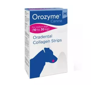Жувальні смужки Orozyme М (Орозим) для гігієни ротової порожнини для собак 10 – 30 кг Жувальні смужки Orozyme М (Орозим) для гігієни ротової порожнини для собак 10 – 30 кг