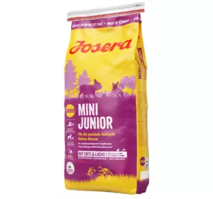 Сухий корм Josera MiniJunior (МініЮніор) для цуценят і дорослих собак дрібних порід, 15 кг Сухий корм Josera MiniJunior (МініЮніор) для цуценят і дорослих собак дрібних порід, 15 кг