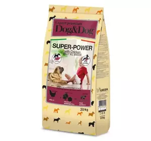 Сухий корм для собак Геда Gheda Dog&Dog Expert High Premium Superpower корм для собак усіх порід з куркою, 20 кг Сухий корм для собак Геда Gheda Dog&Dog Expert High Premium Superpower корм для собак усіх порід з куркою, 20 кг