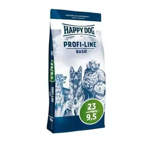 Happy Dog PROFI-LINE Profi Basic 23/9.5 збалансований сухий корм для всіх порід собак, 20 кг