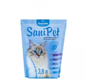 Силікагелевий наповнювач "Природа" "SaniPet" 3,8L Силікагелевий наповнювач "Природа" "SaniPet" 3,8L