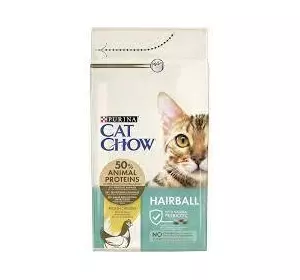 Сухий корм для дорослих котів Cat Chow Hairball проти утворення волосяних кульок з куркою 1.5 кг