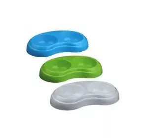 Trixie 24967 миска пластикова подвійна для котів 2х0,2л/10см